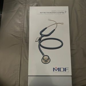 MD One stethoscope, never used. Teal color with Ezra ear covers